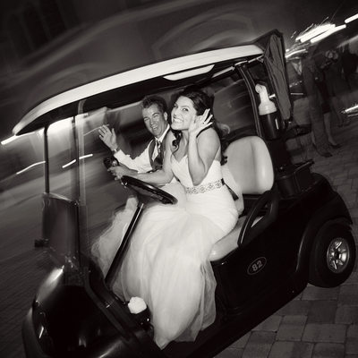 Bride and Groom Exit at Rosen Shingle Creek Wedding